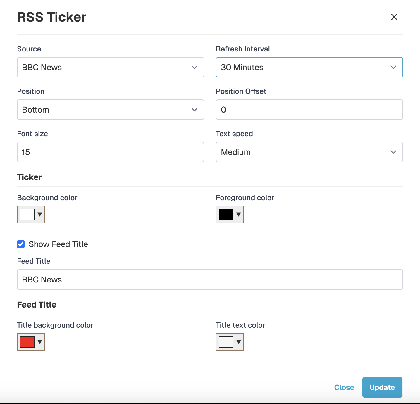 How To Add a RSS Ticker To A Screen